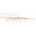 810441 Bed Frame Solid Wood Pine 160x200 cm White