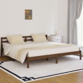 810453 Bed Frame Solid Wood Pine 200x200 cm Honey Brown