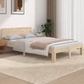 Estrutura de Cama Pequena Casal Uk 120x190 cm Pinho Maciço