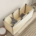 Gaiola para Animais Pequenos 105x34,5x45 cm Tecido Cor Creme