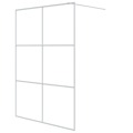 Divisória de Chuveiro 140x195 cm Vidro Transparente Esg Branco