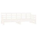 Estrutura Sofá-cama de Puxar Pinho Maciço Branco 2x(90x190) cm