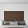 Painel de Parede 12 pcs 60x30 cm Tecido 2,16 M² Castanho