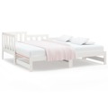 Estrutura Sofá-cama de Puxar 2x(90x190) cm Pinho Maciço Branco