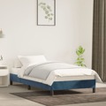 Estrutura de Cama 90x190 cm Veludo Azul-escuro