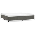 Estrutura de Cama 200x200 cm Veludo Cinzento-escuro