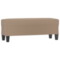 Banco 100x35x41 cm Couro Artificial Cor Cappuccino