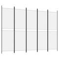 Biombo/divisória com 5 Painéis 250x180 cm Tecido Branco