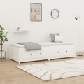 Sofá-cama 90 X 200 cm Madeira de Pinho Maciça Branco