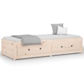 Sofá-cama de Solteiro 90x190 cm Madeira de Pinho Maciça