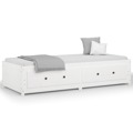 Sofá-cama de Solteiro 90x190 cm Madeira de Pinho Maciça Branco