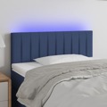 Cabeceira de Cama C/ Luzes LED Tecido 80x5x78/88 cm Azul