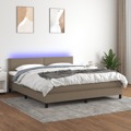 Cama Box Spring Colchão/led 180x200cm Tecido Cinza-acastanhado