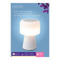 Lâmpada LED com Altifalante Bluetooth e Carregador sem Fios Lumineo 894417 Branco 22,5 cm Recarregável