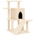 árvore P/ Gatos C/ Postes Arranhadores Sisal 97 cm Cor Creme