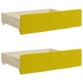 Gavetas de Cama 2 pcs Derivados de Madeira e Veludo Amarelo