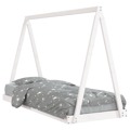 Estrutura de Cama Infantil 80x200 cm Pinho Maciço Branco