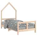 Estrutura de Cama Infantil 80x160 cm Pinho Maciço