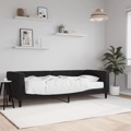 Sofá-cama com Colchão 80x200 cm Veludo Preto