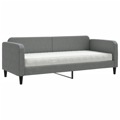 Sofá-cama com Colchão 80x200 cm Tecido Cinzento-escuro