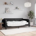 Sofá-cama com Colchão 80x200 cm Tecido Preto