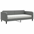 Sofá-cama com Colchão 90x190 cm Tecido Cinzento-escuro