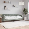 Sofá-cama com Colchão 80x200 cm Veludo Cinzento-claro