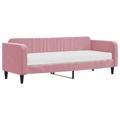 Sofá-cama com Colchão 80x200 cm Veludo Rosa