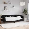Sofá-cama com Colchão 100x200 cm Veludo Preto