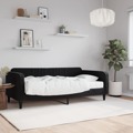 Sofá-cama com Colchão 90x190 cm Veludo Preto