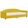 Sofá-cama com Colchão 80x200 cm Veludo Amarelo
