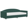 Sofá-cama com Colchão 90x200 cm Veludo Verde-escuro