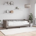 Sofá-cama com Colchão 80x200 cm Tecido Cinzento-acastanhado