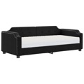 Sofá-cama com Colchão 80x200 cm Tecido Preto