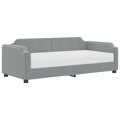 Sofá-cama com Colchão 90x190 cm Tecido Cinzento-claro