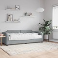 Sofá-cama com Colchão 90x190 cm Tecido Cinzento-claro