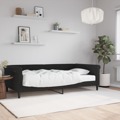 Sofá-cama com Colchão 100x200 cm Veludo Preto