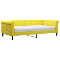 Sofá-cama com Colchão 100x200 cm Veludo Amarelo