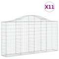 Cestos Gabião Arqueados 11 pcs 200x30x100/120 Ferro Galvanizado