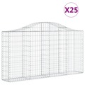 Cestos Gabião Arqueados 25 pcs 200x30x100/120 Ferro Galvanizado