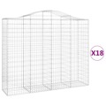 Cestos Gabião Arqueados 18 pcs 200x50x160/180 Ferro Galvanizado