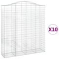 Cestos Gabião Arqueados 10 pcs 200x50x220/240 Ferro Galvanizado