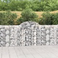 Cestos Gabião Arqueados 2pcs 200x30x100/120cm Ferro Galvanizado