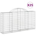 Cestos Gabião Arqueados 25 pcs 200x30x100/120 Ferro Galvanizado