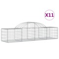 Cestos Gabião Arqueados 11pcs 200x50x40/60 cm Ferro Galvanizado