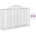 Cestos Gabião Arqueados 15pcs 200x50x120/140 Ferro Galvanizado