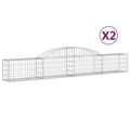 Cestos Gabião Arqueados 2 pcs 300x30x40/60 cm Ferro Galvanizado