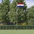 Bandeira dos Países Baixos e Mastro 6,23 M Alumínio