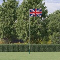 Bandeira do Reino Unido e Mastro 5,55 M Alumínio