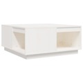 Mesa de Centro 80x81x36,5 cm Madeira de Pinho Maciça Branco